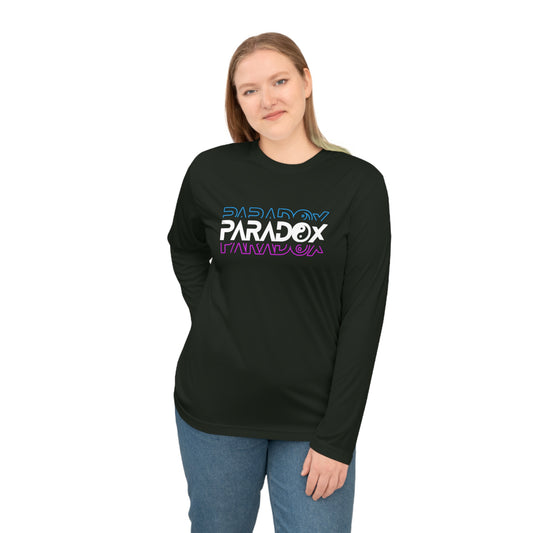 Paradox Tri Logo Performance Long Sleeve Shirt - Unisex Sports Wear, Activewear Gift, Trendy Fitness Apparel, Gym Shirt, Casual Streetwear