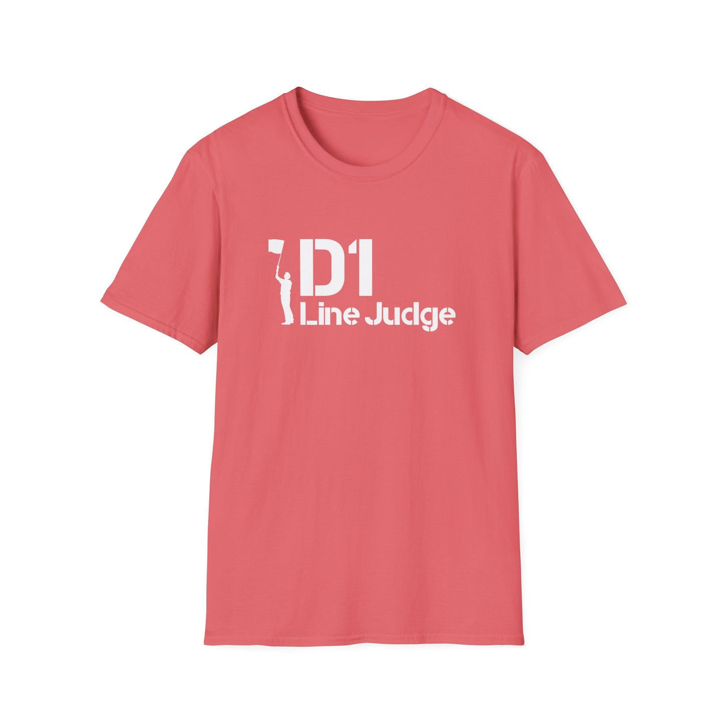 D1 Line Judge T-Shirt | Softstyle Tee for Sports Enthusiasts, Perfect for Game Days, Coaches, Referees, Sports Events, Gifting