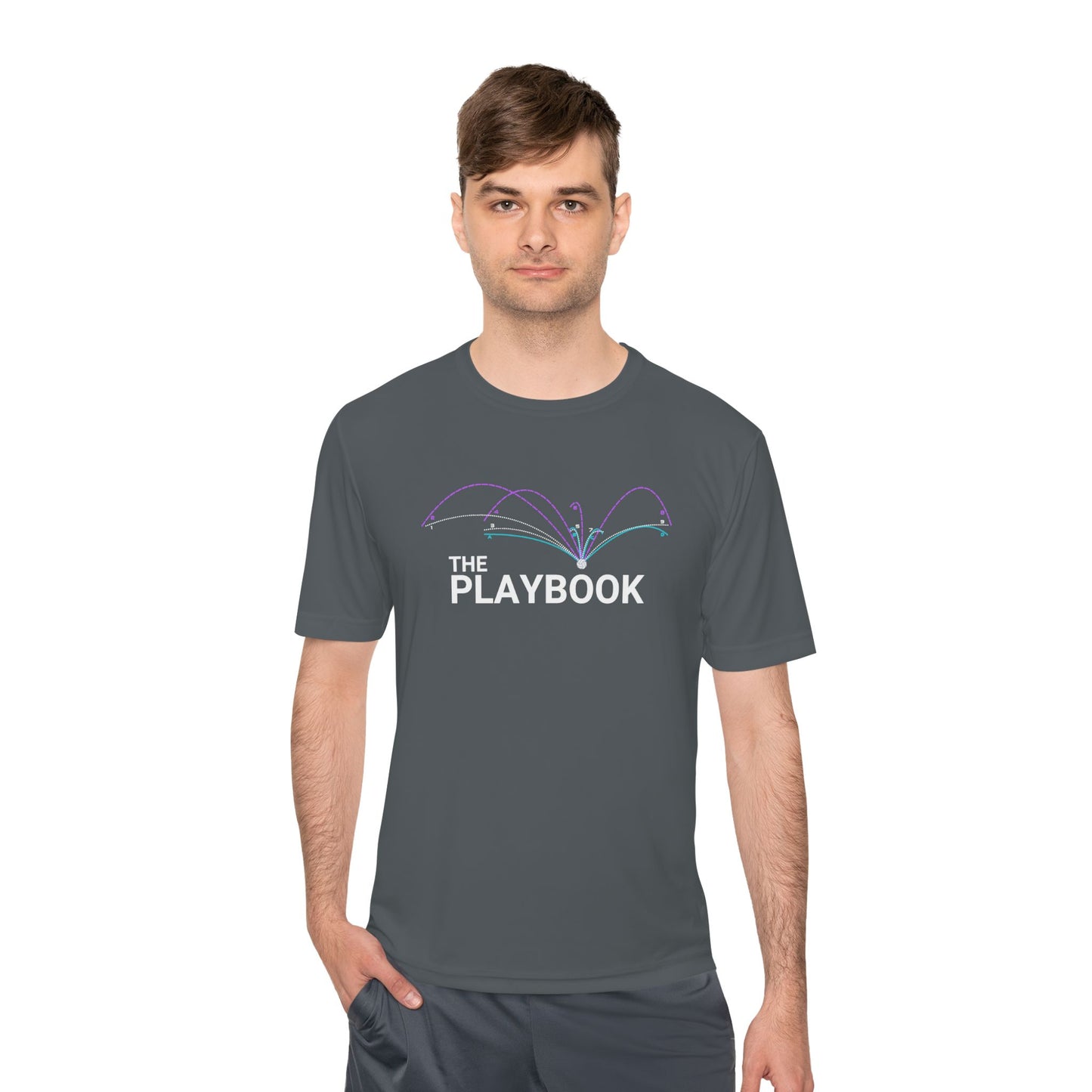 Volleyball Playbook Performance T-Shirt | Sportswear, Workout Gear, Sporty Tee, Gift for Athletes, Gym Wear
