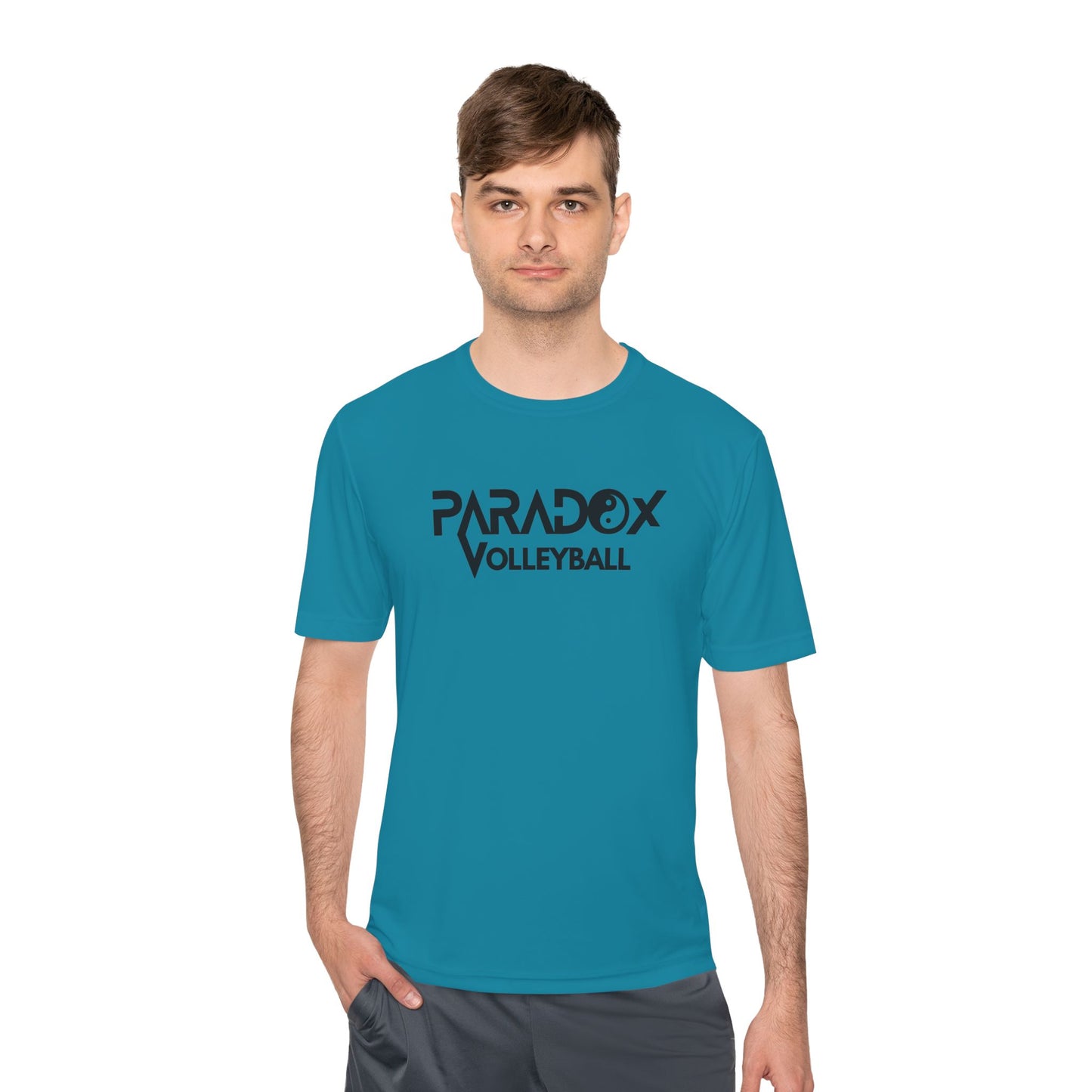 Paradox Logo Volleyball Wicking Tee, Sport Shirt, Workout Top, Gym Apparel, Fitness Wear, Team Gear, Gift for Athletes