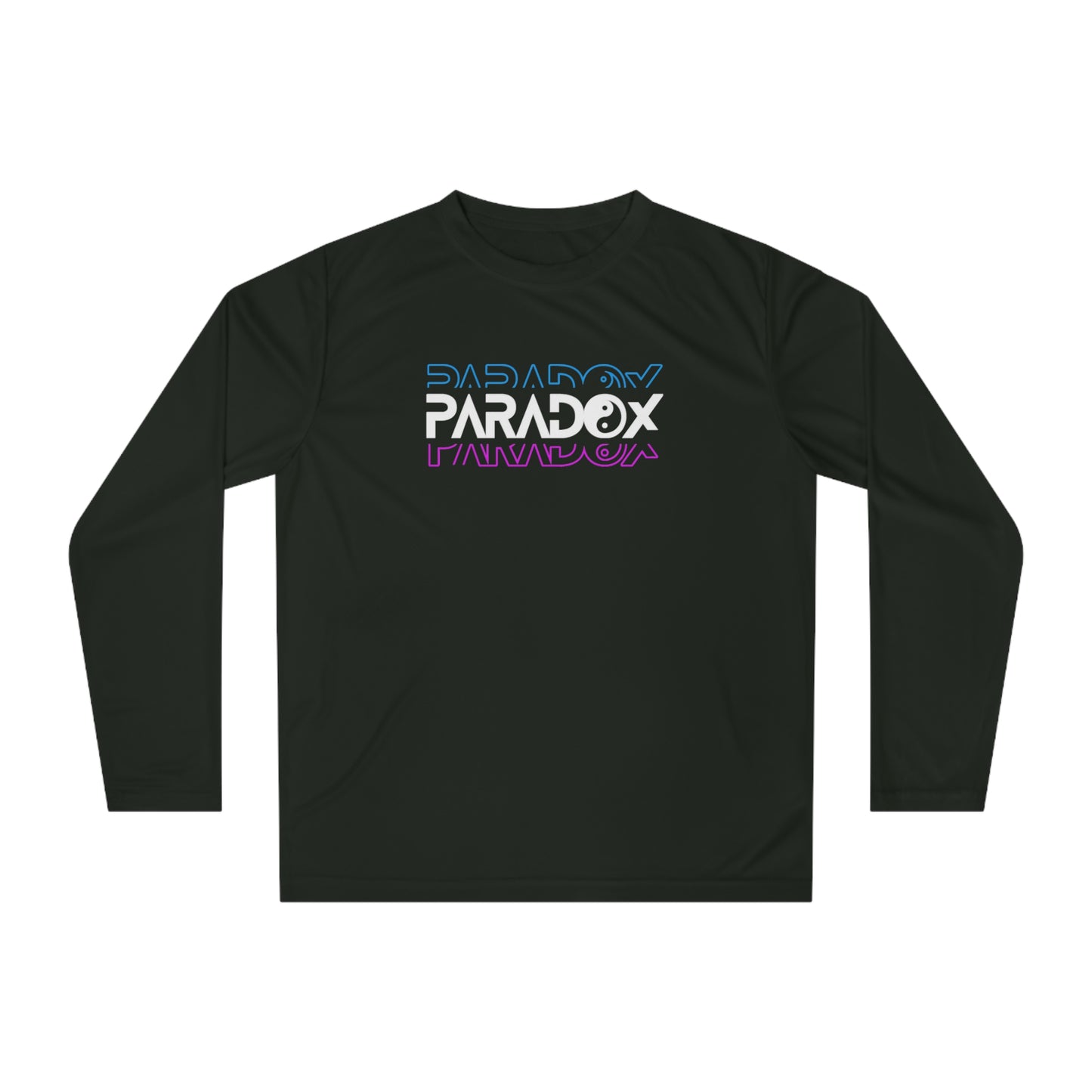 Paradox Tri Logo Performance Long Sleeve Shirt - Unisex Sports Wear, Activewear Gift, Trendy Fitness Apparel, Gym Shirt, Casual Streetwear