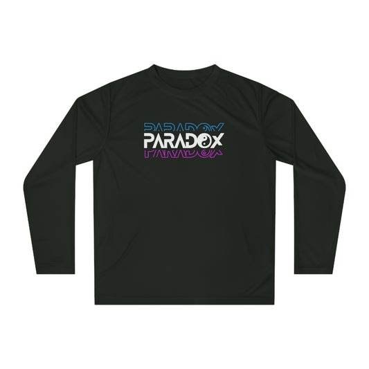 Paradox Tri Logo Performance Long Sleeve Shirt - Unisex Sports Wear, Activewear Gift, Trendy Fitness Apparel, Gym Shirt, Casual Streetwear