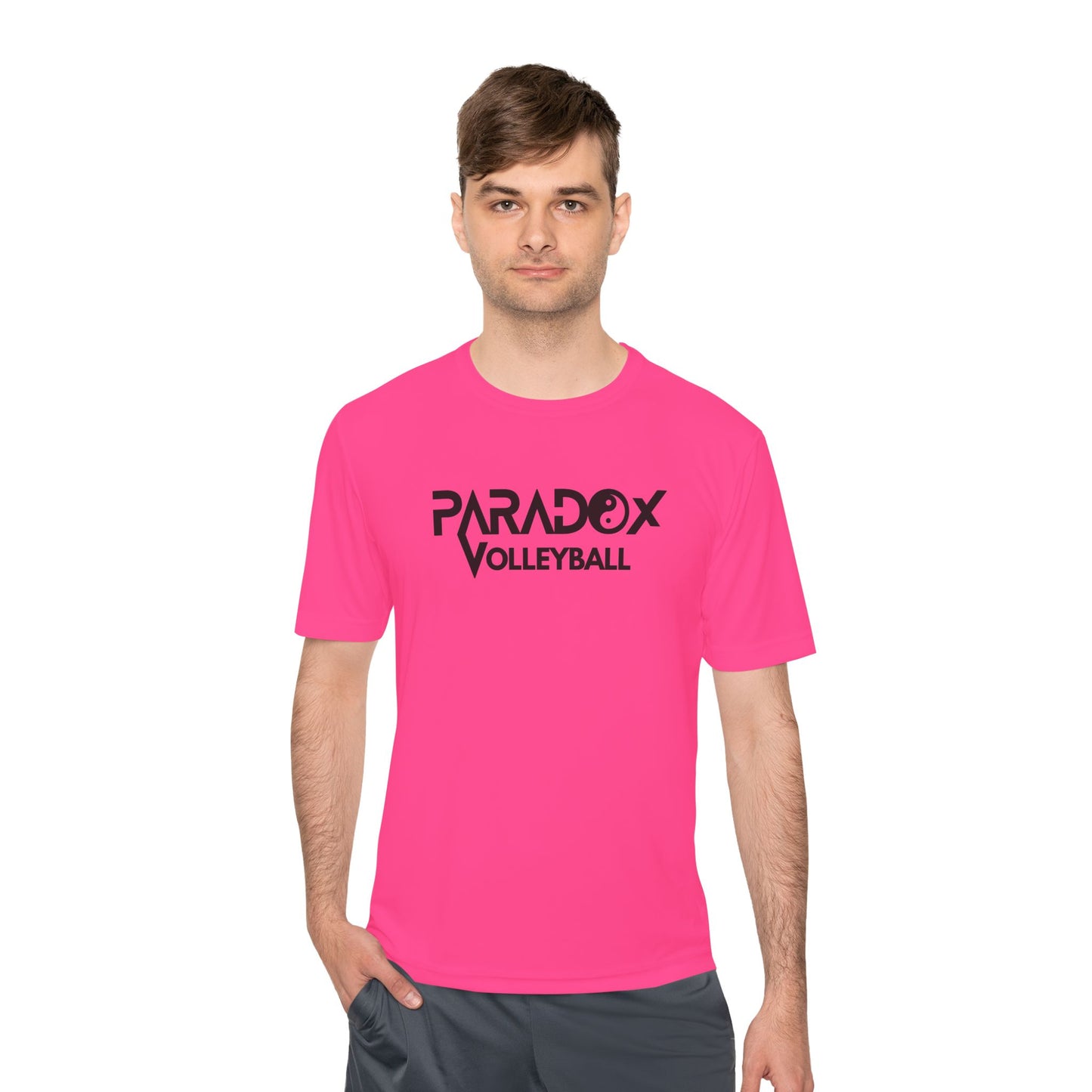 Paradox Logo Volleyball Wicking Tee, Sport Shirt, Workout Top, Gym Apparel, Fitness Wear, Team Gear, Gift for Athletes