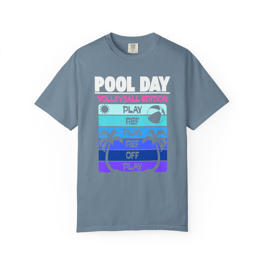 Pool Day: Volleyball Edition Unisex T-Shirt | Summer Vibes, Beachwear, Casual Everyday, Gift for Pool Lovers, Vacation Tee