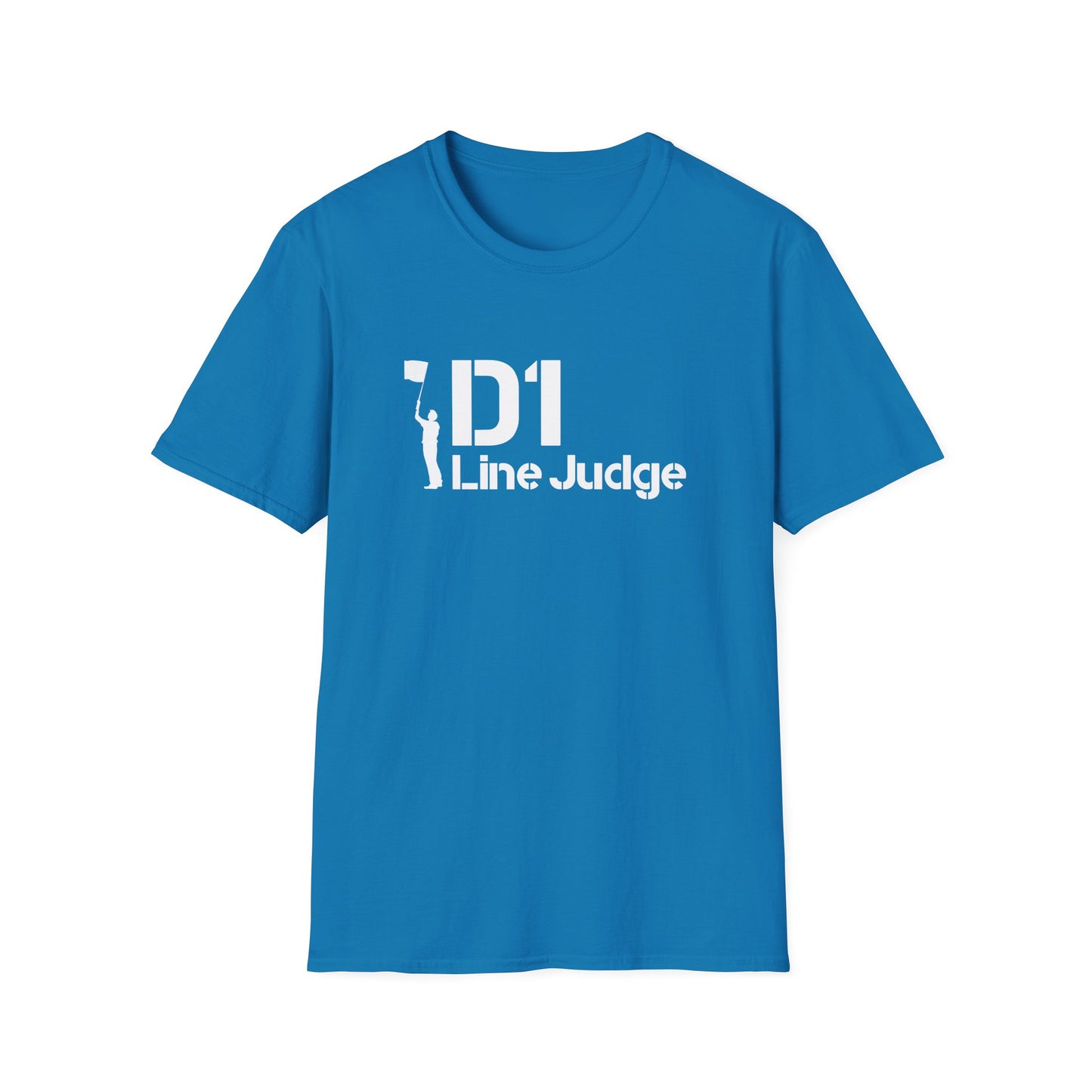 D1 Line Judge T-Shirt | Softstyle Tee for Sports Enthusiasts, Perfect for Game Days, Coaches, Referees, Sports Events, Gifting