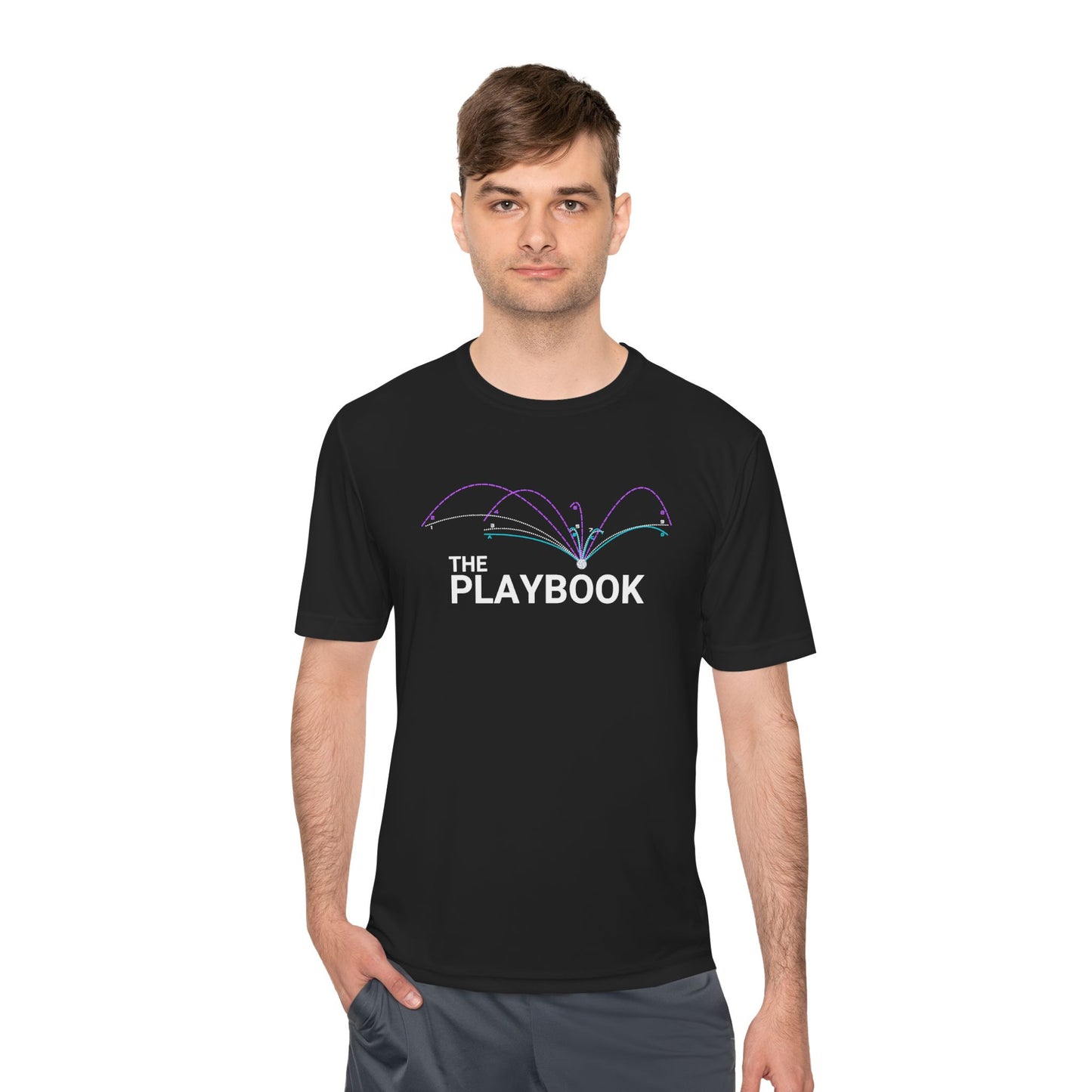 Volleyball Playbook Performance T-Shirt | Sportswear, Workout Gear, Sporty Tee, Gift for Athletes, Gym Wear