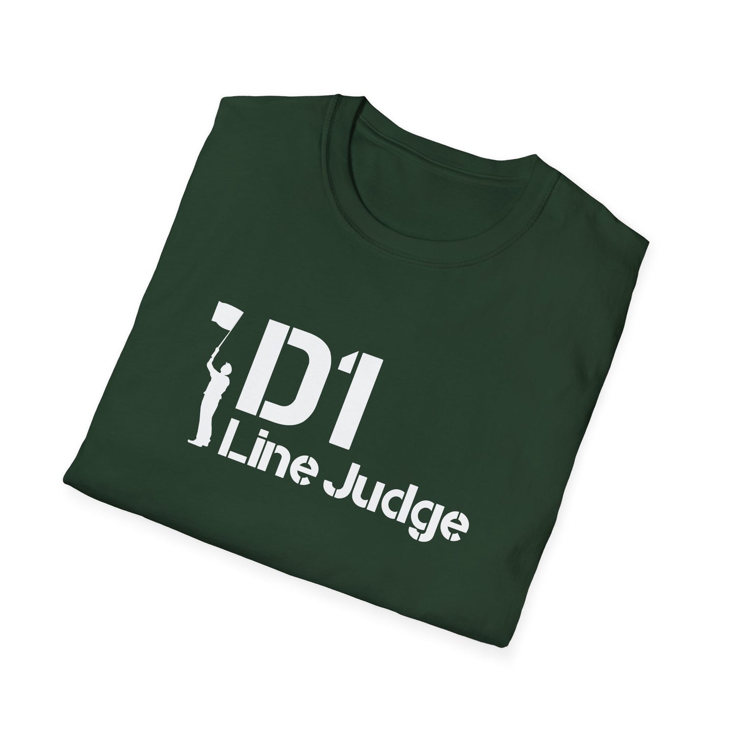 D1 Line Judge T-Shirt | Softstyle Tee for Sports Enthusiasts, Perfect for Game Days, Coaches, Referees, Sports Events, Gifting