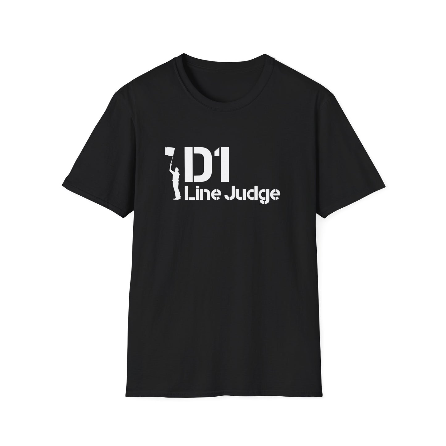D1 Line Judge T-Shirt | Softstyle Tee for Sports Enthusiasts, Perfect for Game Days, Coaches, Referees, Sports Events, Gifting