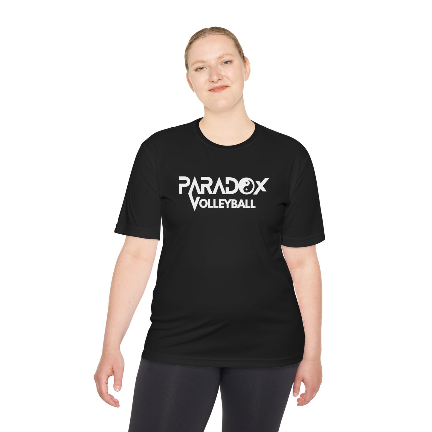 Paradox Logo Volleyball Wicking Tee, Sport Shirt, Workout Top, Gym Apparel, Fitness Wear, Team Gear, Gift for Athletes