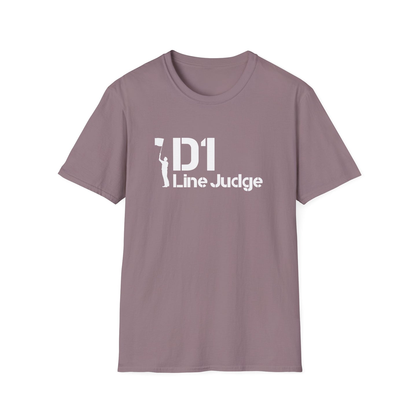 D1 Line Judge T-Shirt | Softstyle Tee for Sports Enthusiasts, Perfect for Game Days, Coaches, Referees, Sports Events, Gifting