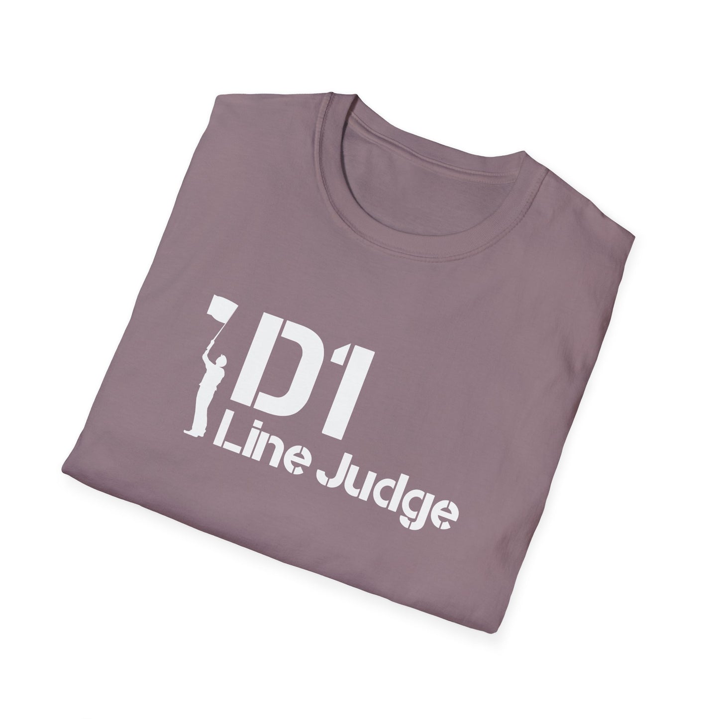 D1 Line Judge T-Shirt | Softstyle Tee for Sports Enthusiasts, Perfect for Game Days, Coaches, Referees, Sports Events, Gifting
