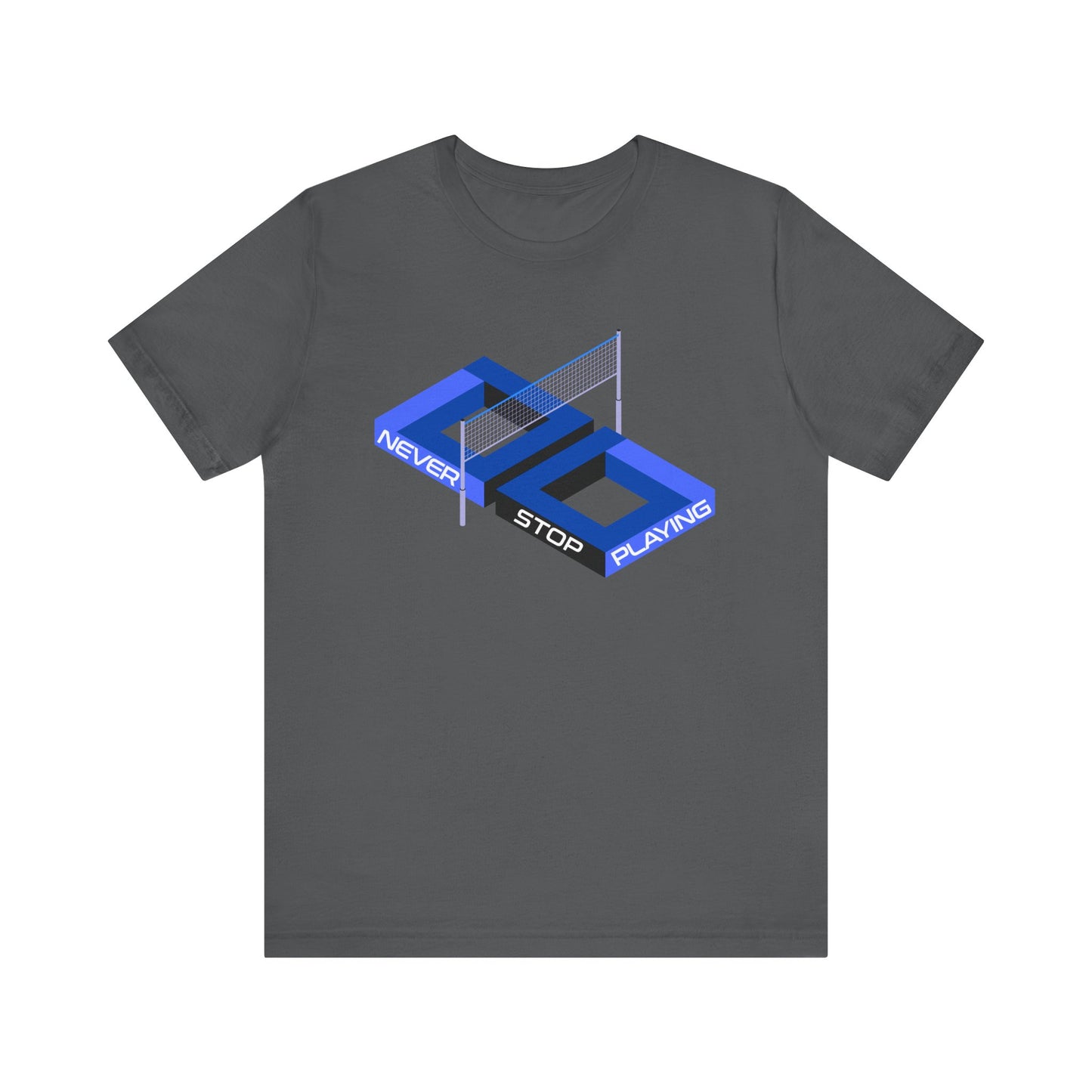 'Never Stop Playing' Volleyball Graphic T-Shirt