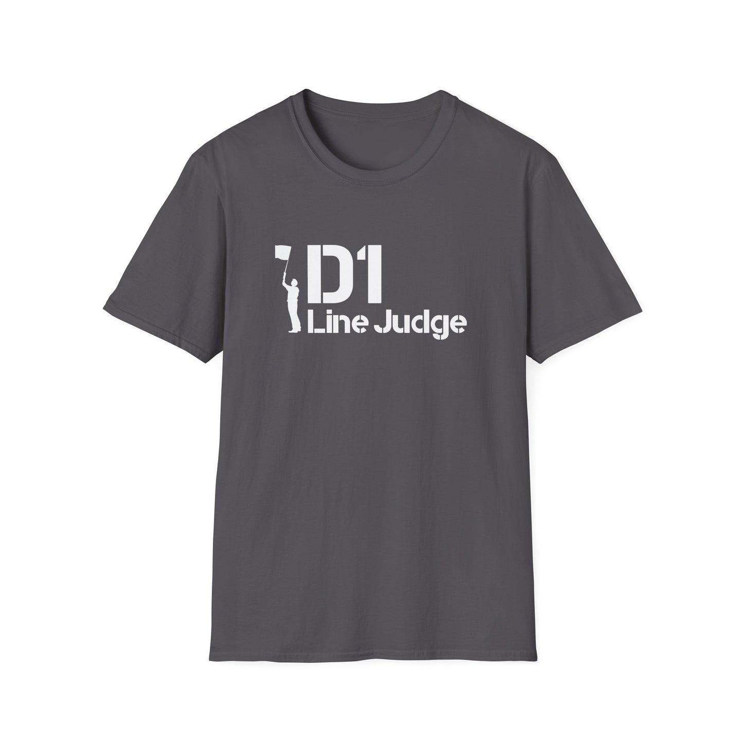 D1 Line Judge T-Shirt | Softstyle Tee for Sports Enthusiasts, Perfect for Game Days, Coaches, Referees, Sports Events, Gifting