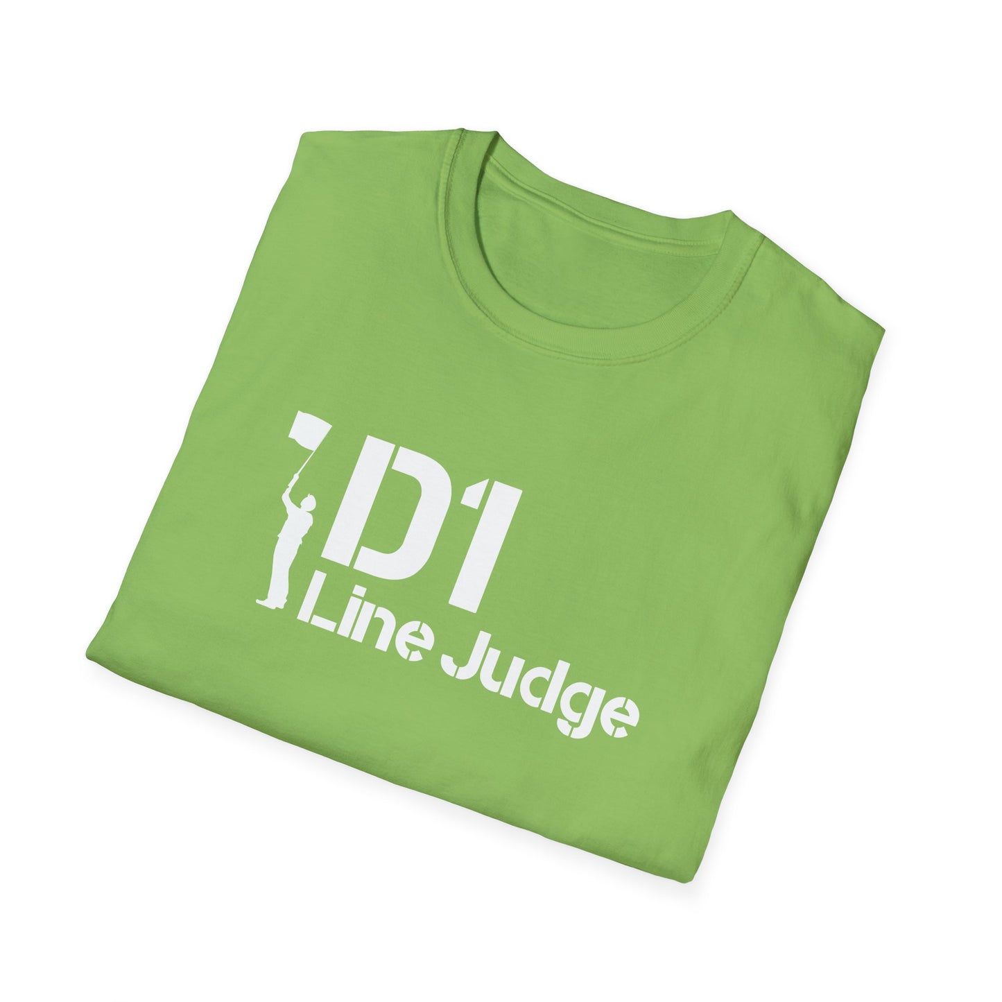 D1 Line Judge T-Shirt | Softstyle Tee for Sports Enthusiasts, Perfect for Game Days, Coaches, Referees, Sports Events, Gifting