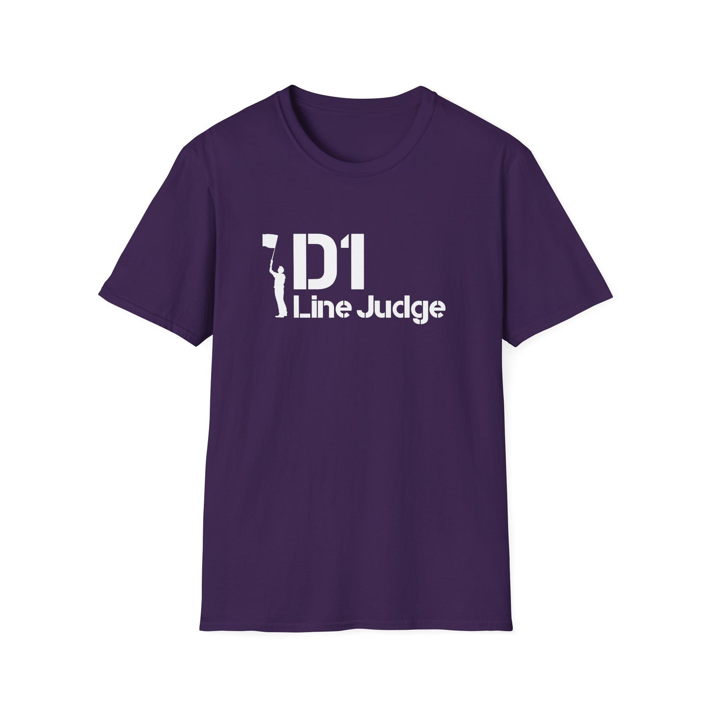 D1 Line Judge T-Shirt | Softstyle Tee for Sports Enthusiasts, Perfect for Game Days, Coaches, Referees, Sports Events, Gifting