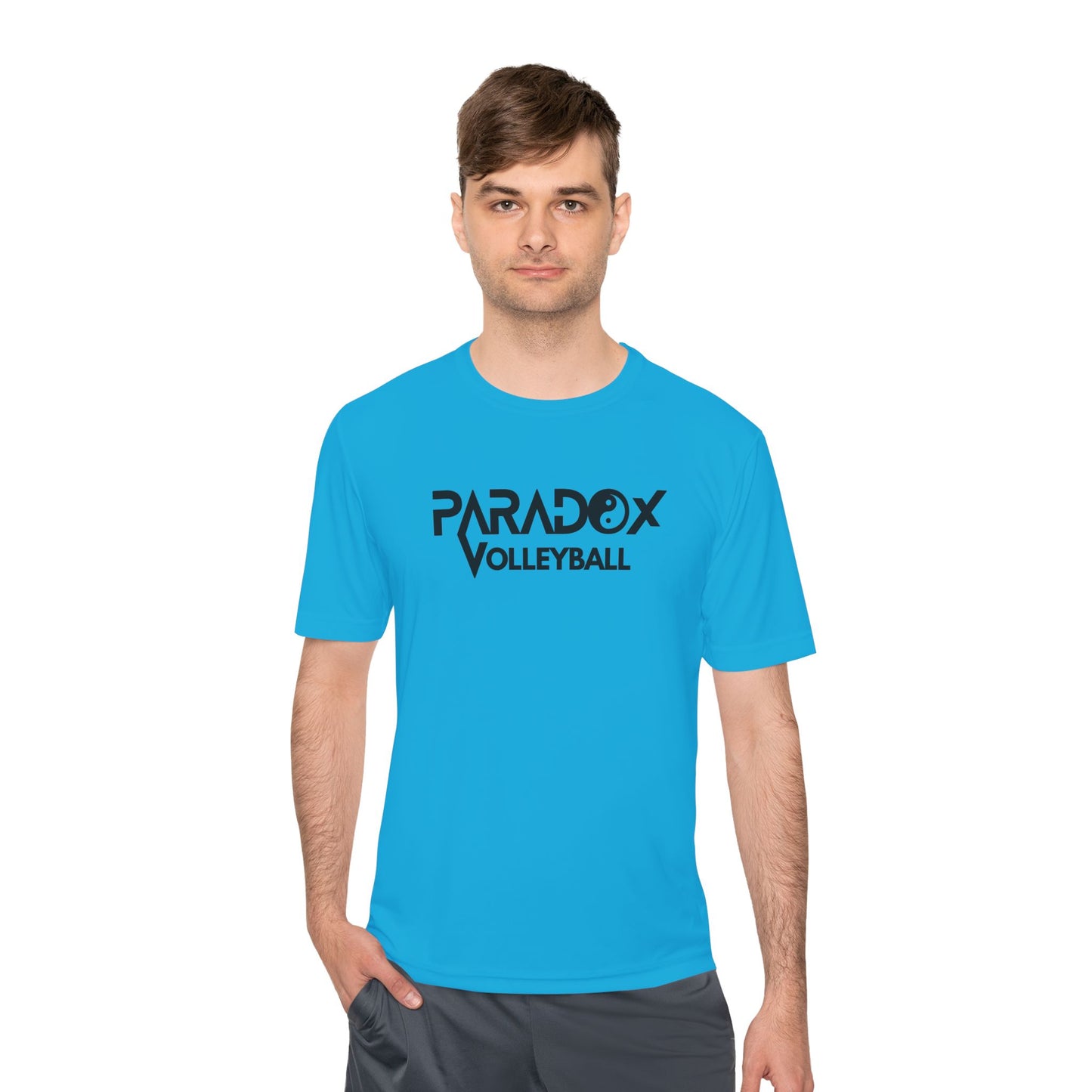 Paradox Logo Volleyball Wicking Tee, Sport Shirt, Workout Top, Gym Apparel, Fitness Wear, Team Gear, Gift for Athletes