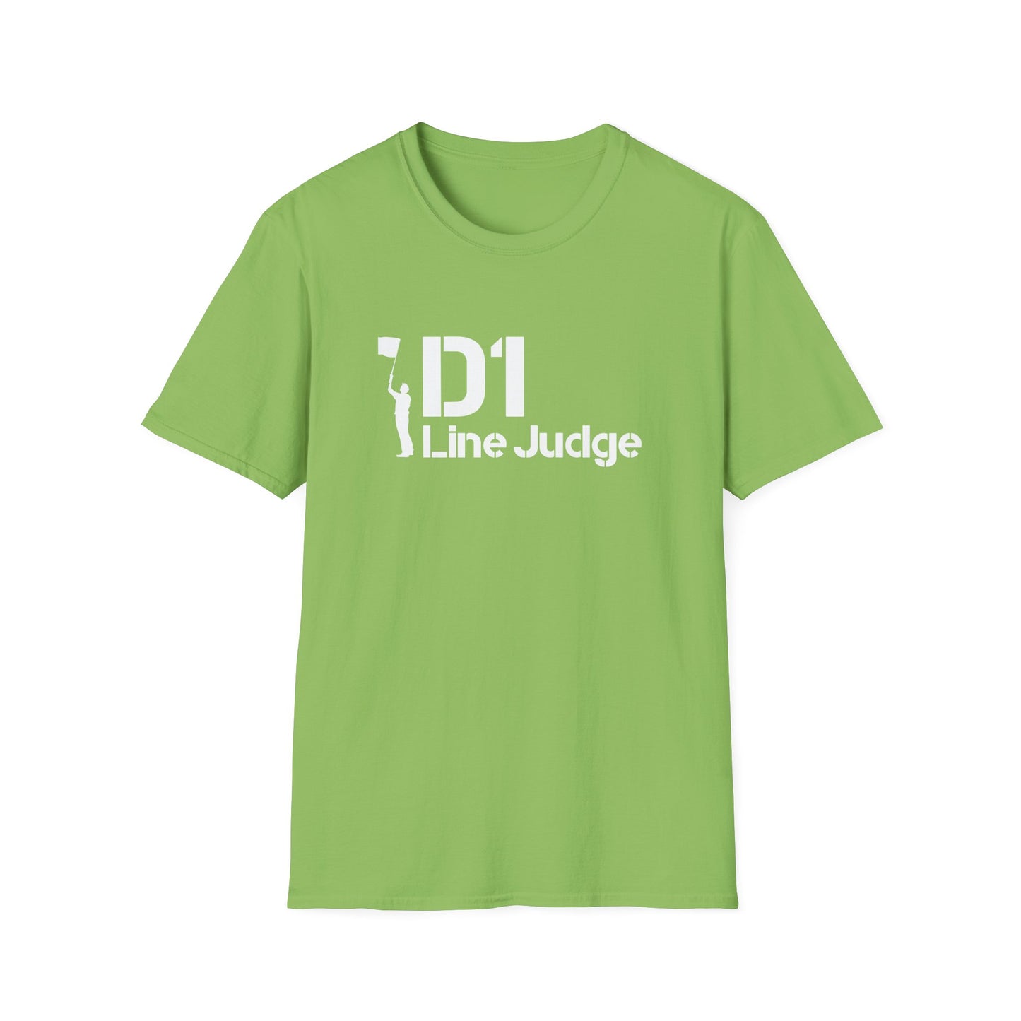 D1 Line Judge T-Shirt | Softstyle Tee for Sports Enthusiasts, Perfect for Game Days, Coaches, Referees, Sports Events, Gifting