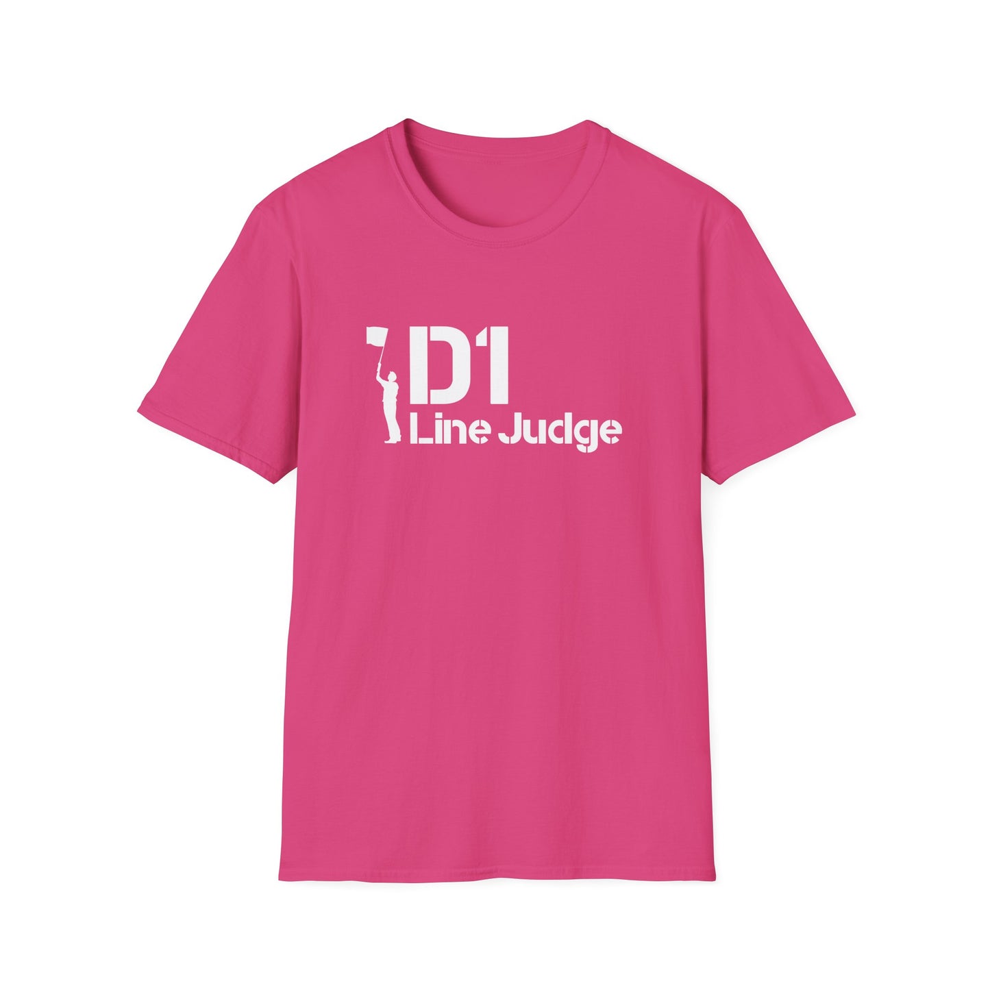 D1 Line Judge T-Shirt | Softstyle Tee for Sports Enthusiasts, Perfect for Game Days, Coaches, Referees, Sports Events, Gifting