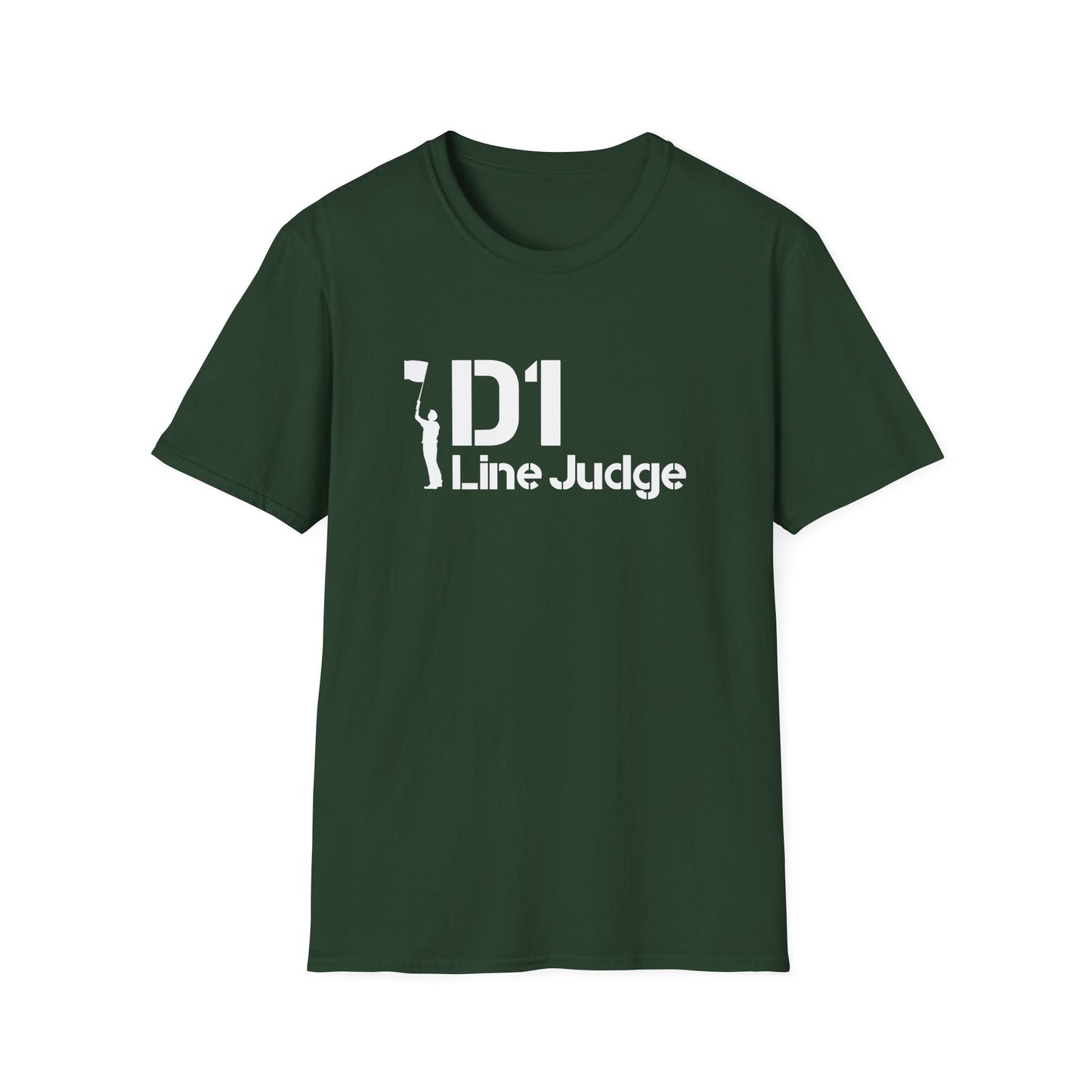 D1 Line Judge T-Shirt | Softstyle Tee for Sports Enthusiasts, Perfect for Game Days, Coaches, Referees, Sports Events, Gifting