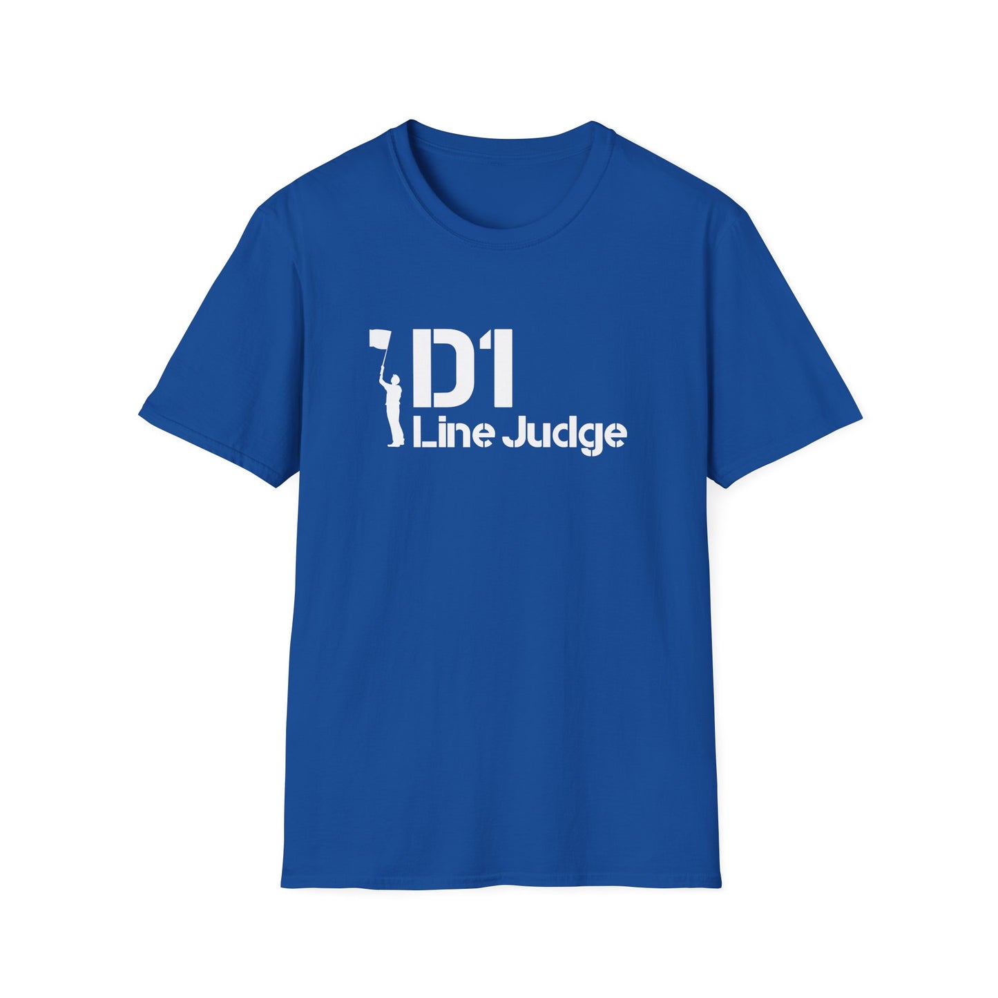 D1 Line Judge T-Shirt | Softstyle Tee for Sports Enthusiasts, Perfect for Game Days, Coaches, Referees, Sports Events, Gifting