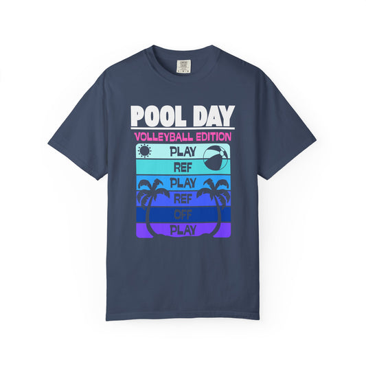 Pool Day: Volleyball Edition Unisex T-Shirt | Summer Vibes, Beachwear, Casual Everyday, Gift for Pool Lovers, Vacation Tee